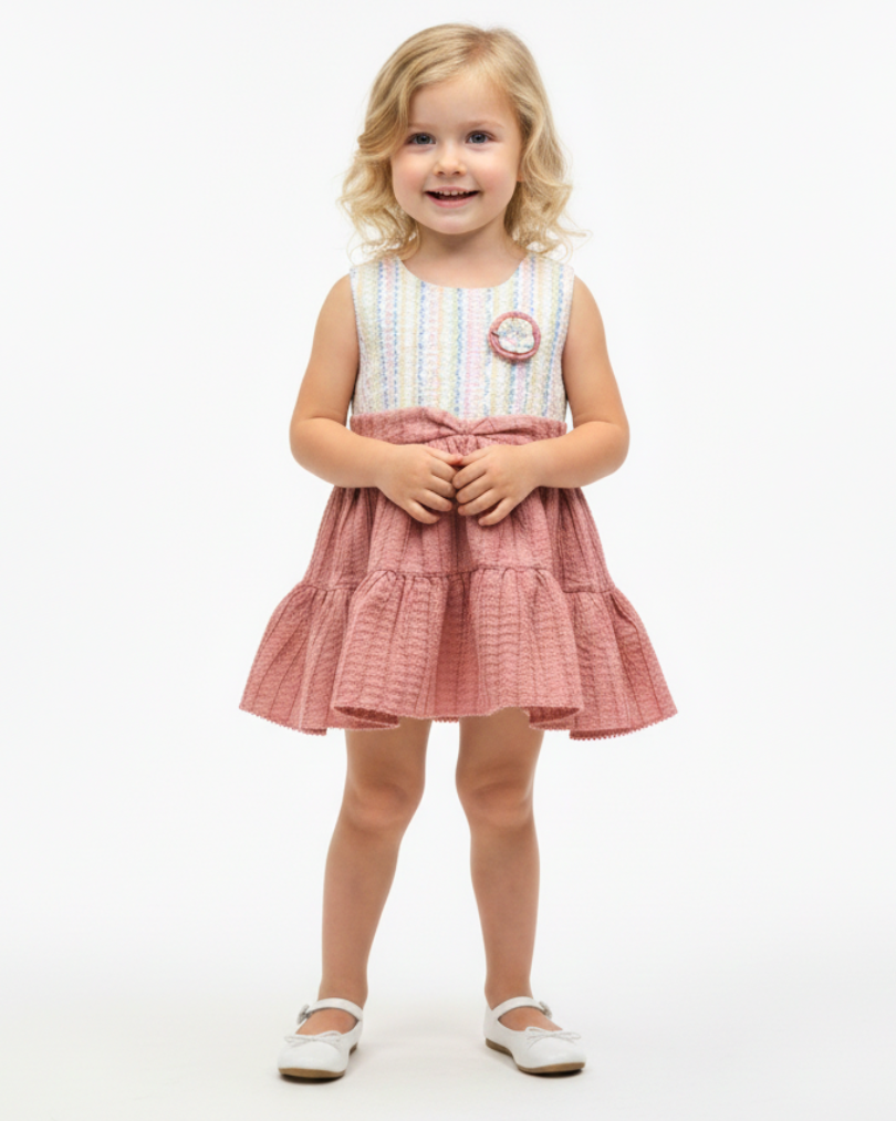 Sweet Tiered Printed Casual Frock