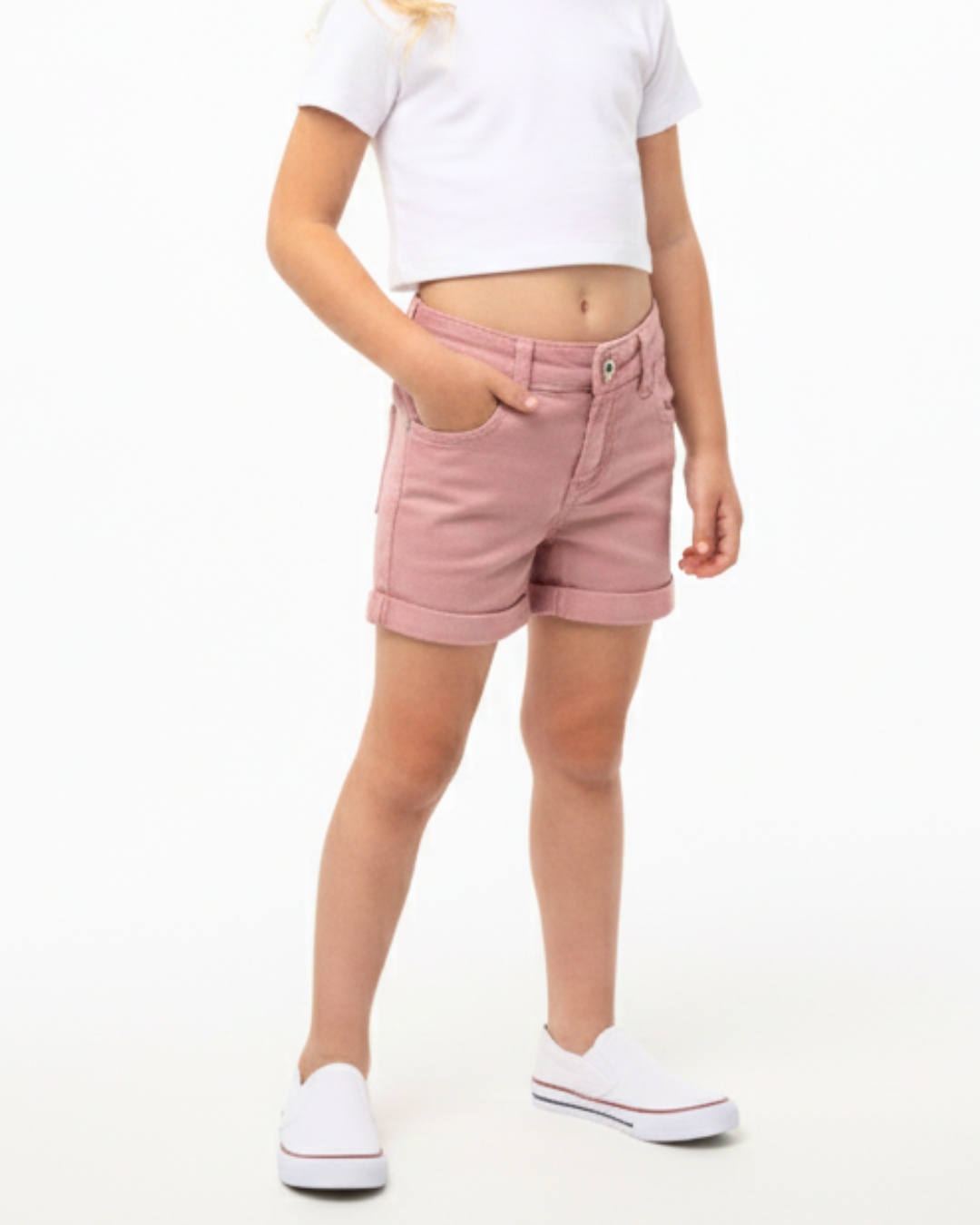 Girls’ Essential Twill Cotton Shorts