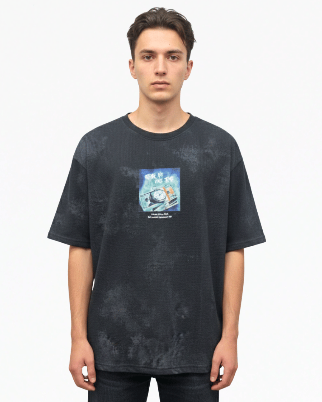 Backside Printed Oversized T-Shirt BLACK | GREY