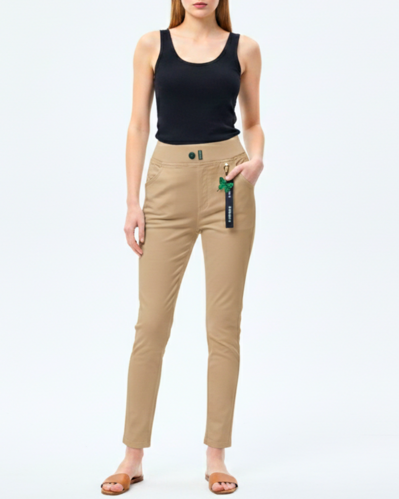 Girls High-Waisted Stretch Fashion Pants