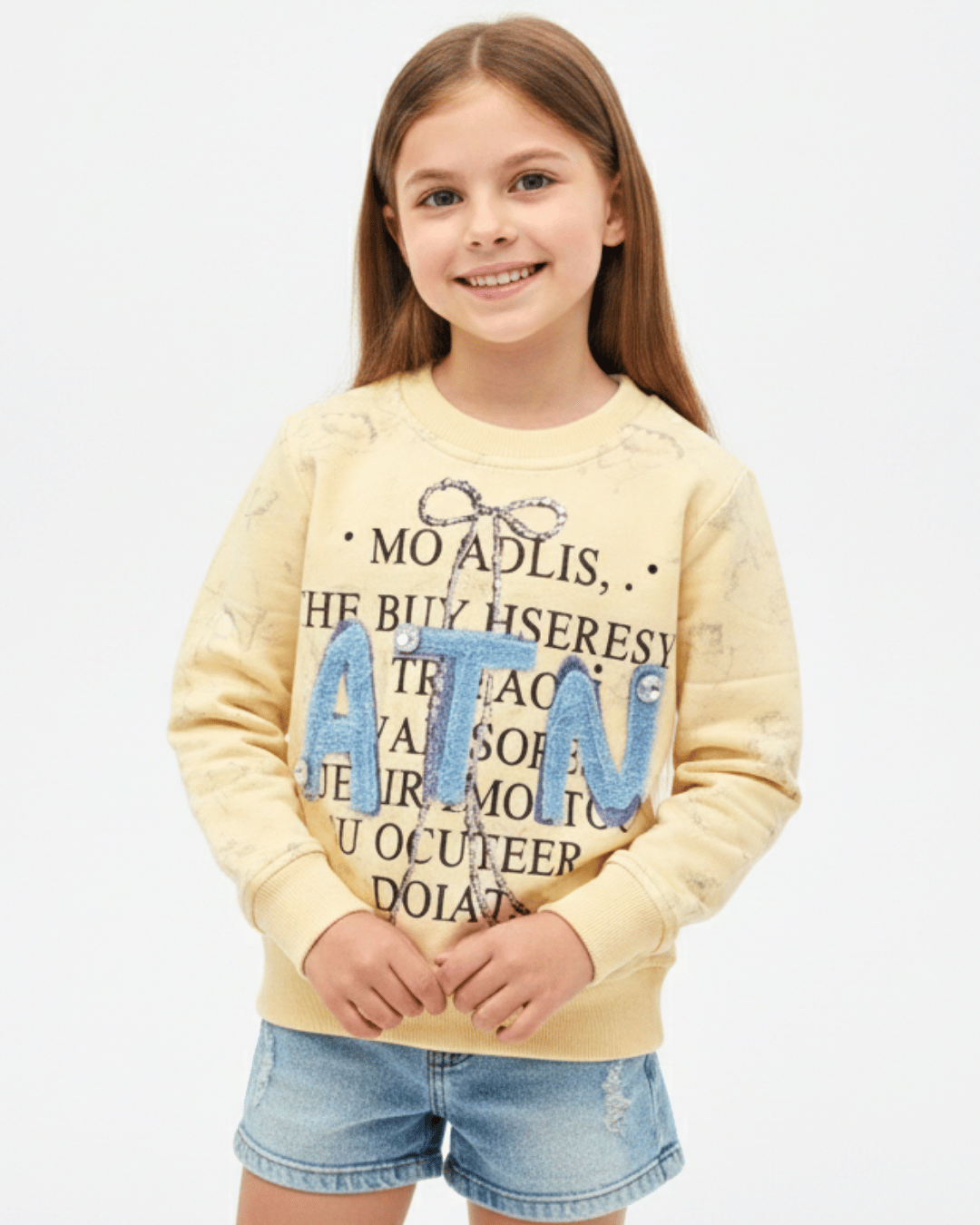 Girls' "Enjoy Every Moment" 3D Floral T-Shirt