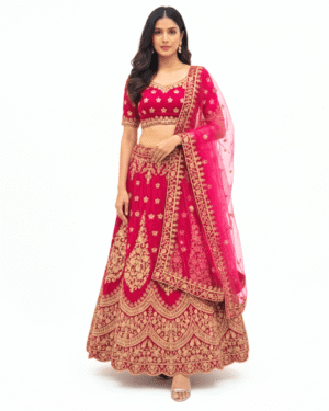 Naomi Pink | Red Lehenga