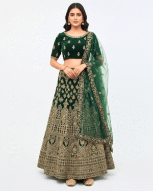 Genesis Dark Green Lehenga