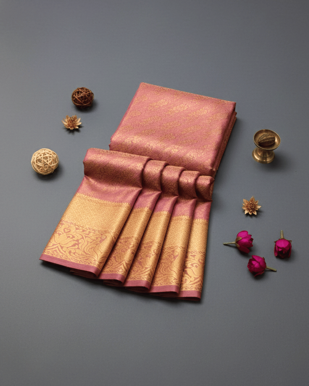 Elegant Saami Pattu Saree with Rich Zari Border