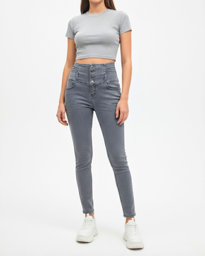 Corset High-Waist Skinny Jeans