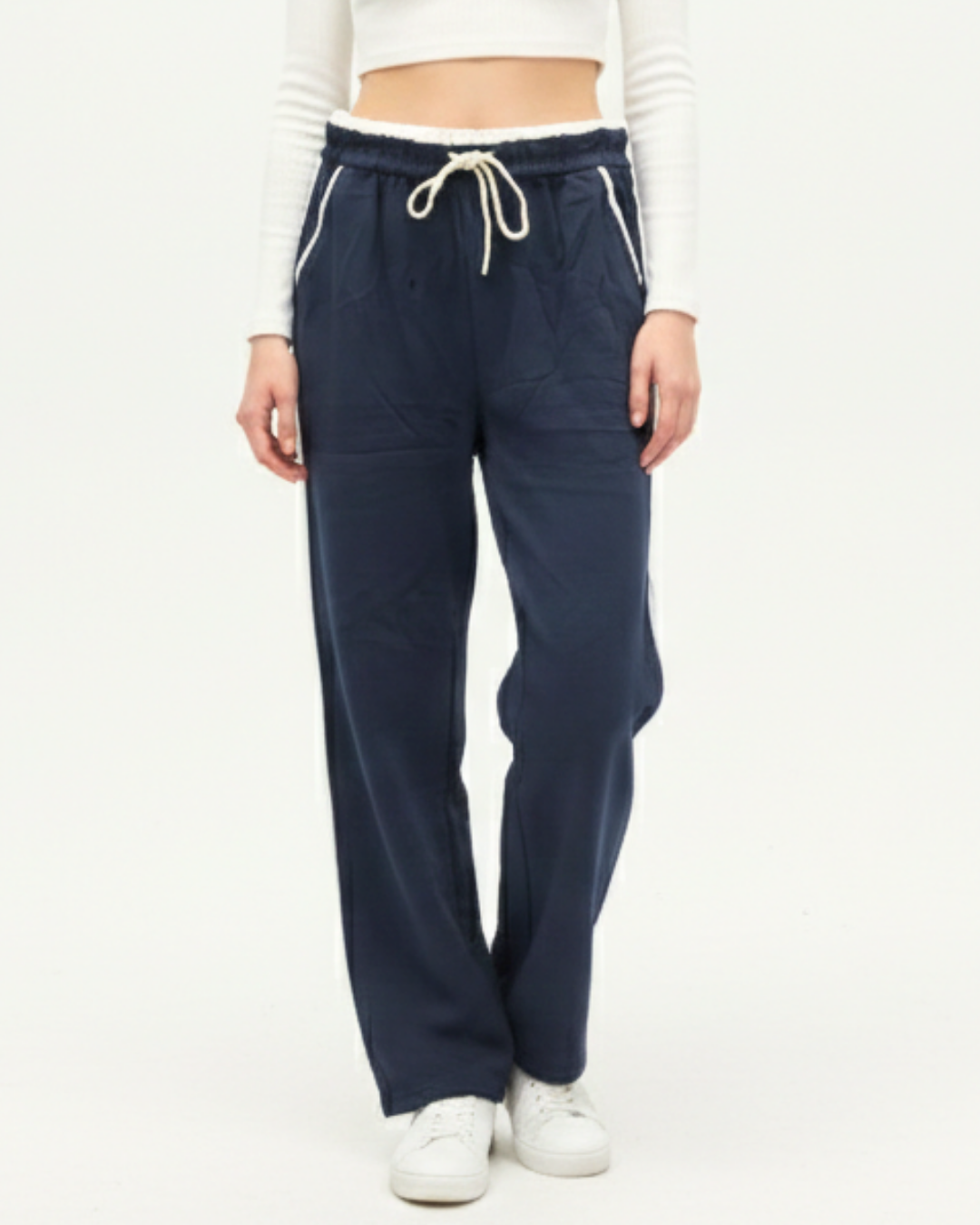 Women's High-Waist Wide-Leg Track Pants