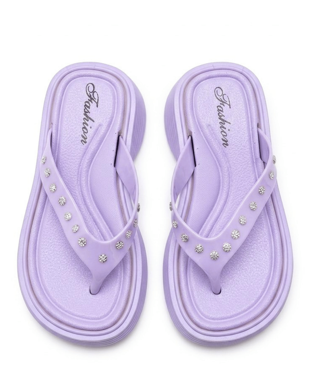 Girl's Embellished Platform Flip Flops