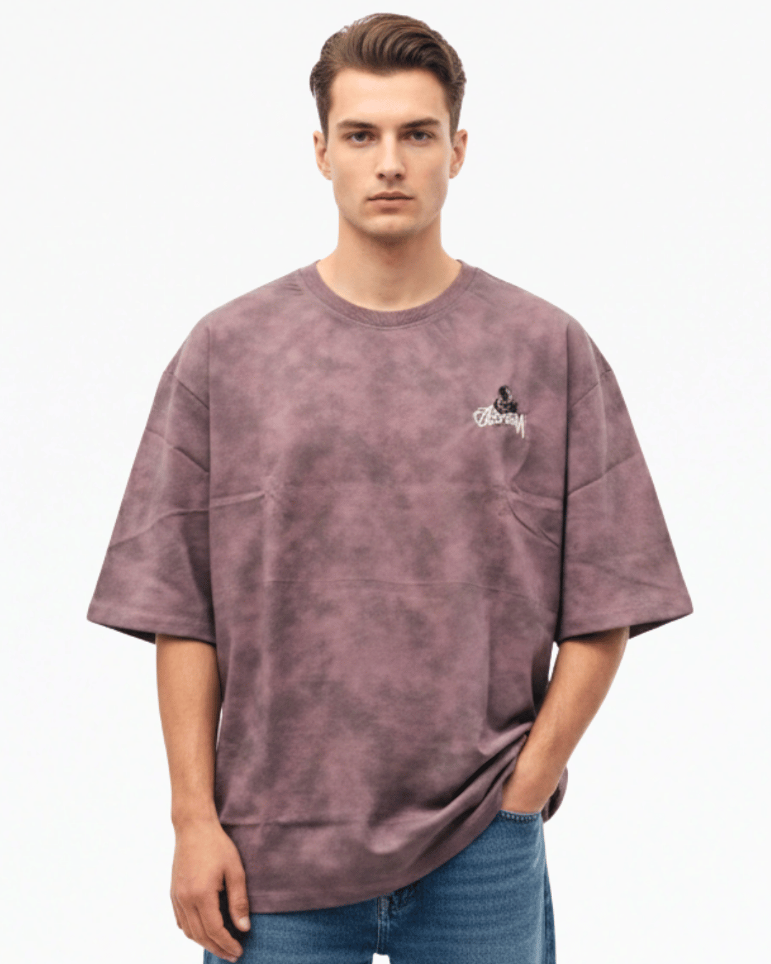 Oversized T-Shirt Backside Printed - Purple