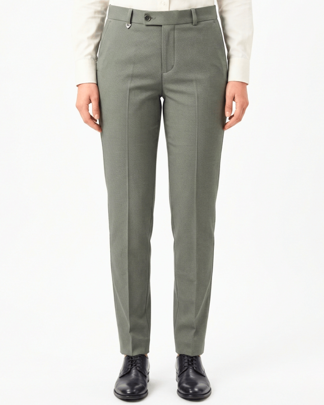 Men's Essential Waffle Knitted Trousers - Dark Grey