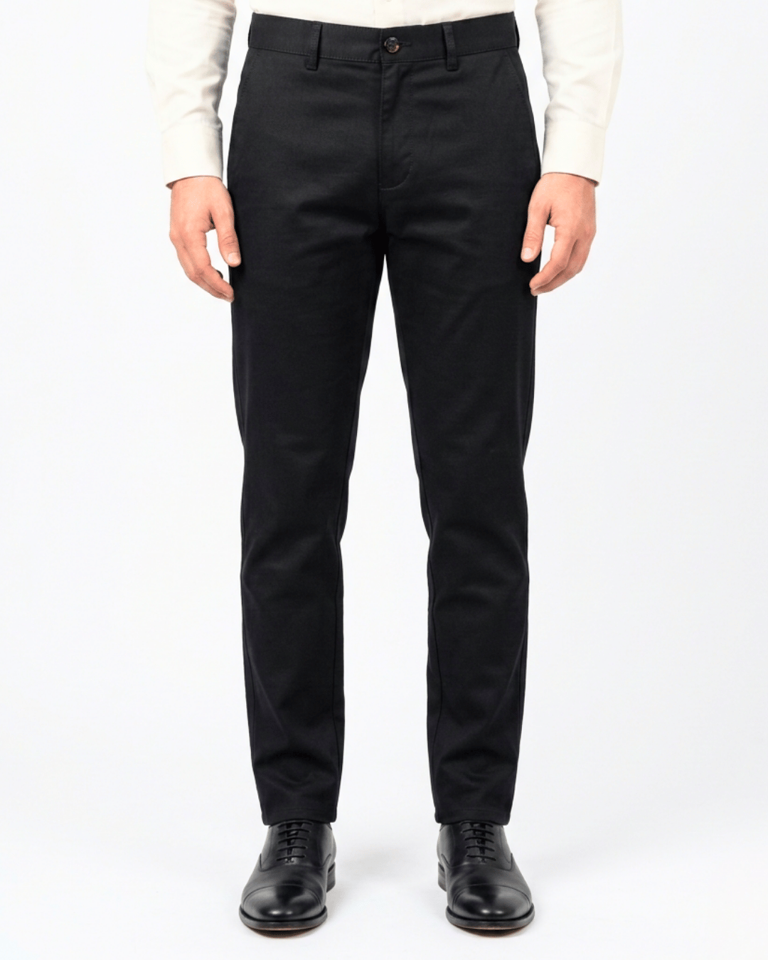 Essential Black Cotton Twill Pant