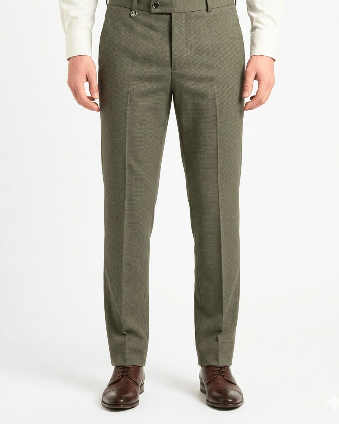 Men's Essential Waffle Knitted Trousers - Dark Brown
