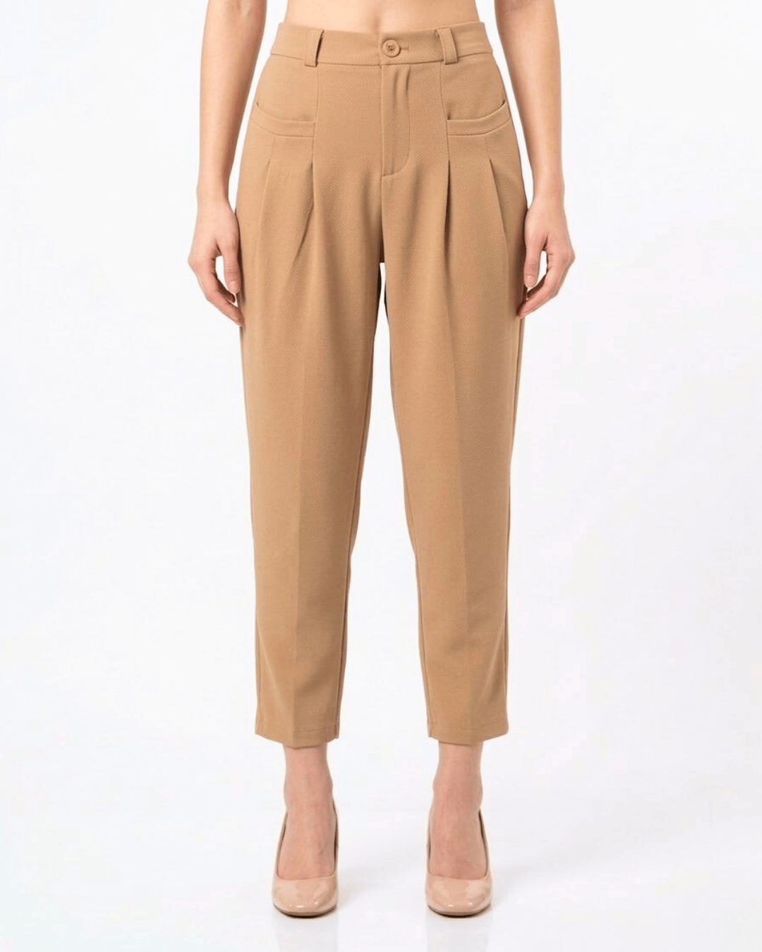 Girls' Tailored High-Waist Trousers