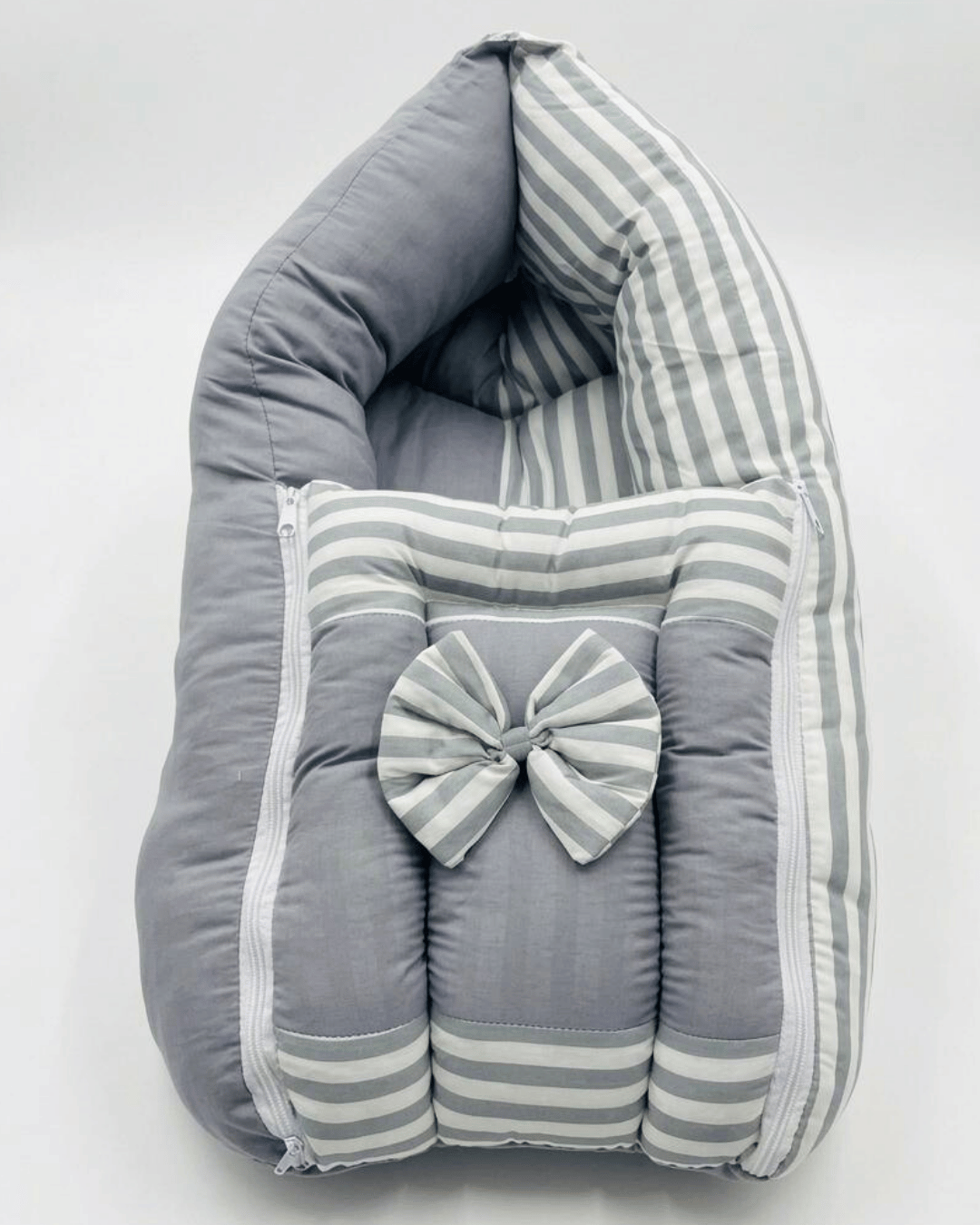 Striped Bow Baby Nest Carrier