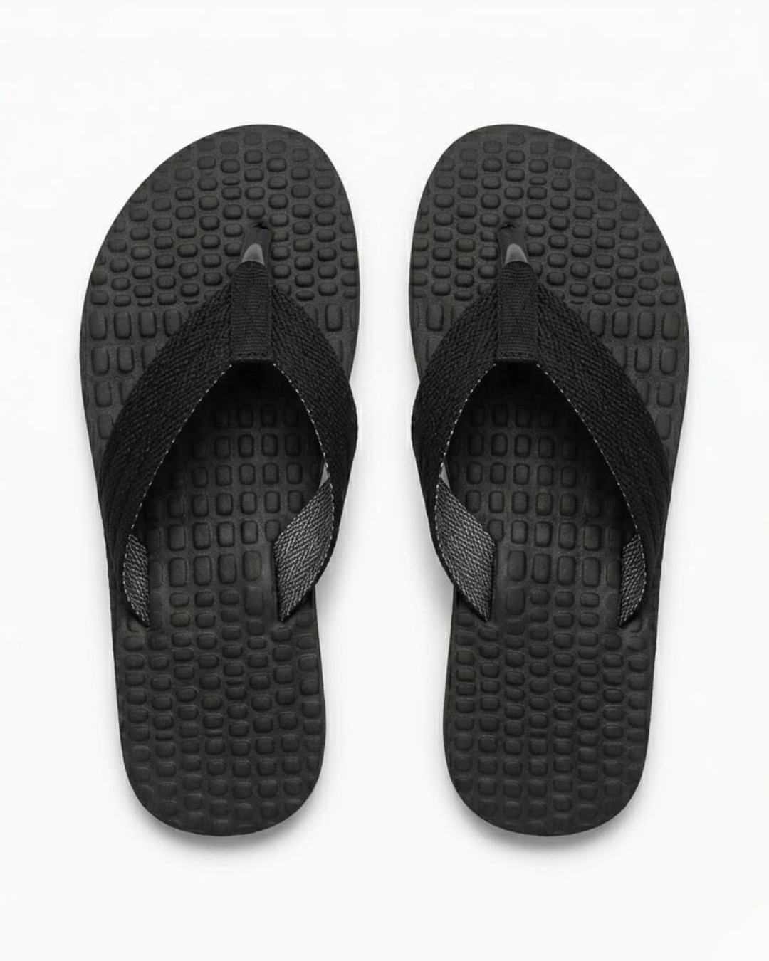 Men's Sport Stripe Textured Comfort Flip-Flops | Black