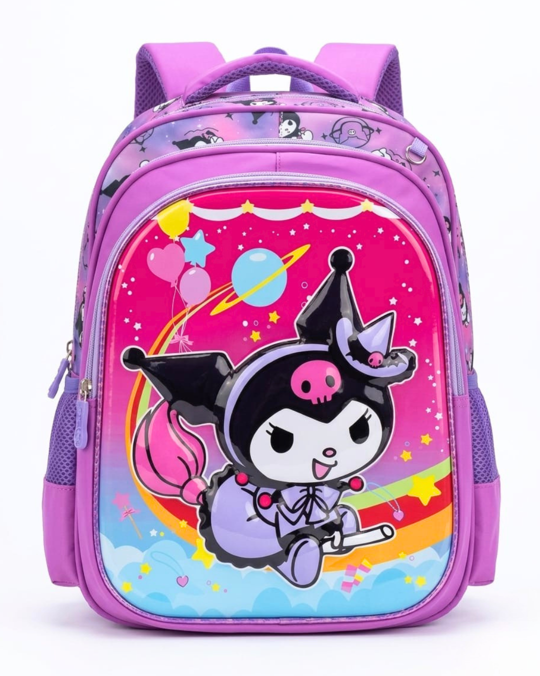 Kid's Kuromi Character 3-Piece School Bag Set
