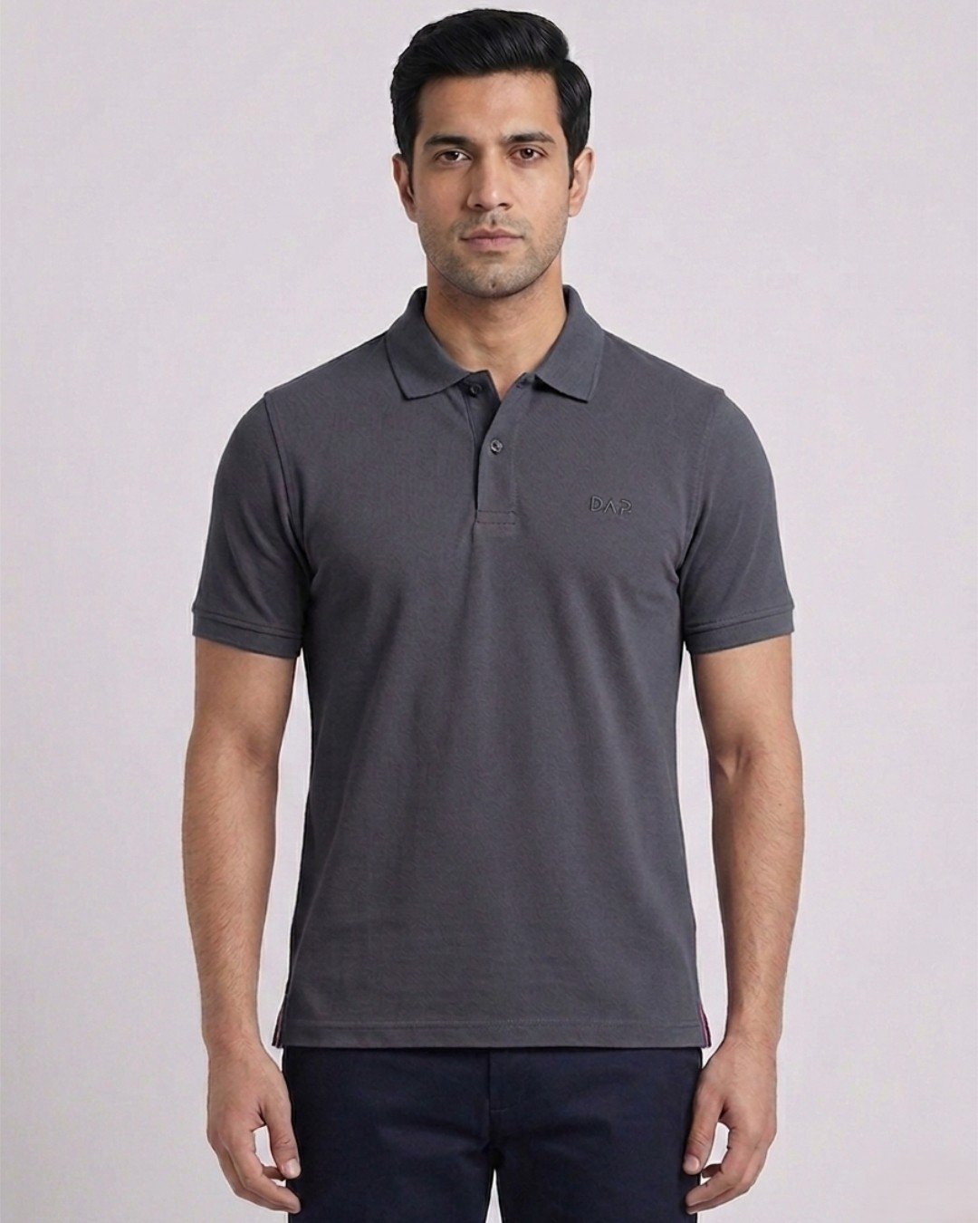 Dapper Cey Men’s Essential Polo T-Shirt | Charcoal Grey
