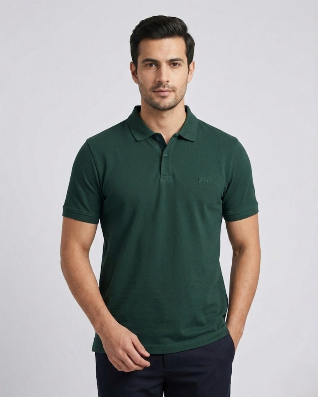 Dapper Cey Men’s Essential Polo T-Shirt | Forest Green