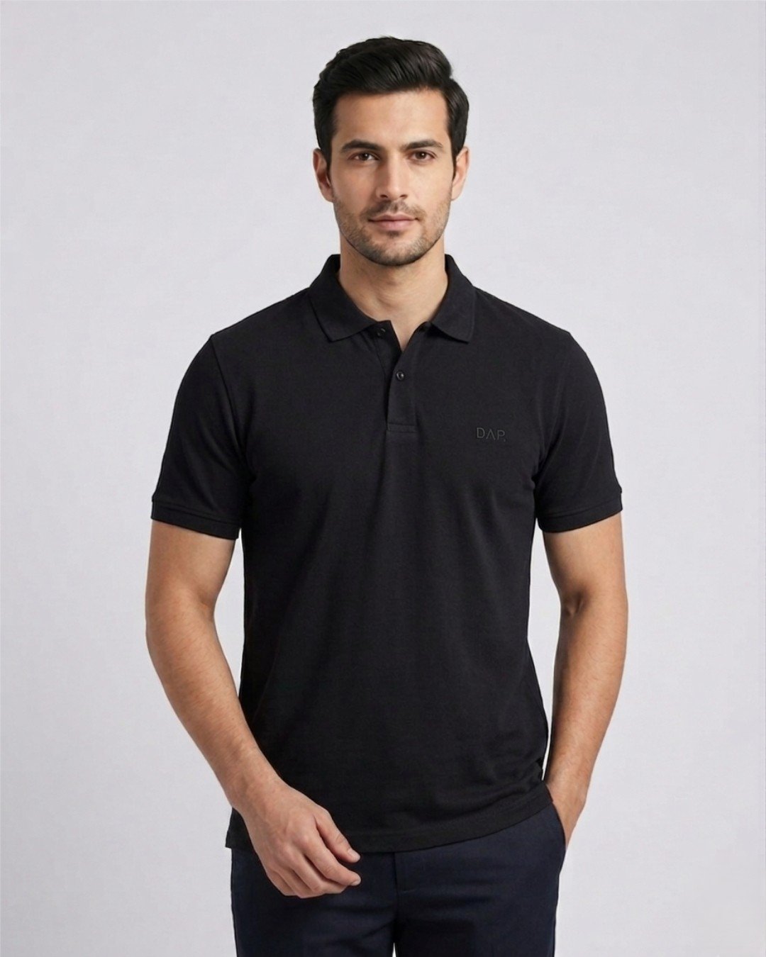 Dapper Cey Men’s Essential Polo T-Shirt | Black