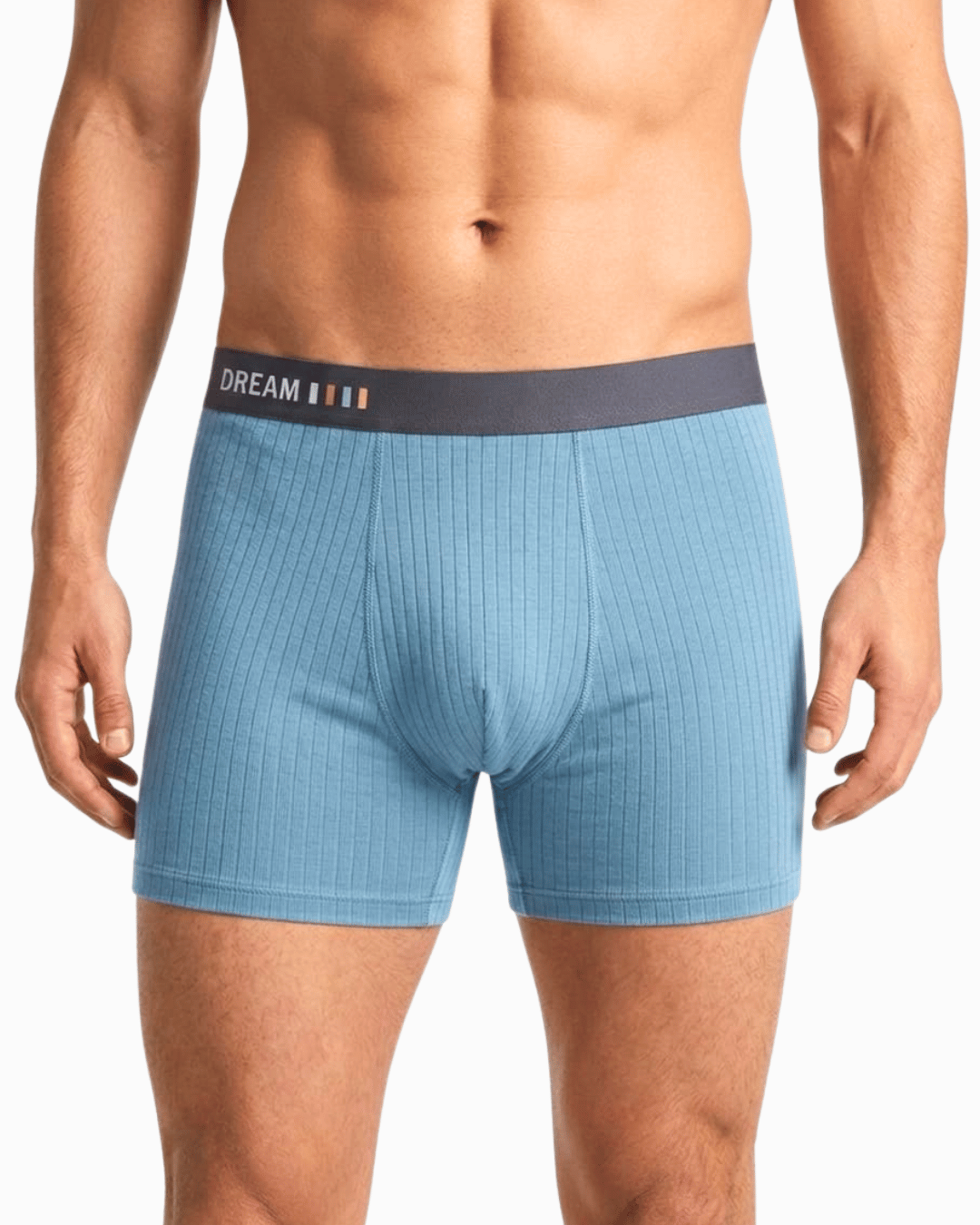 Gent's Premium Ribbed Cotton Comfort Boxers | Blue | Grey | Green |