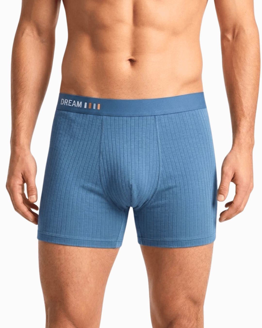 Gent's Premium Ribbed Cotton Comfort Boxers | Blue | Purple |