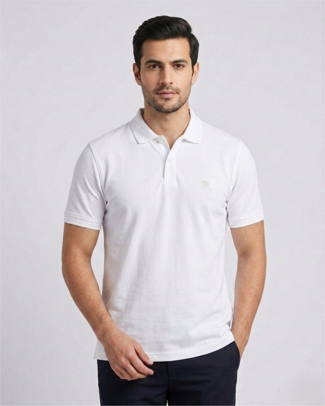 Dapper Cey Men’s Essential Polo T-Shirt | White