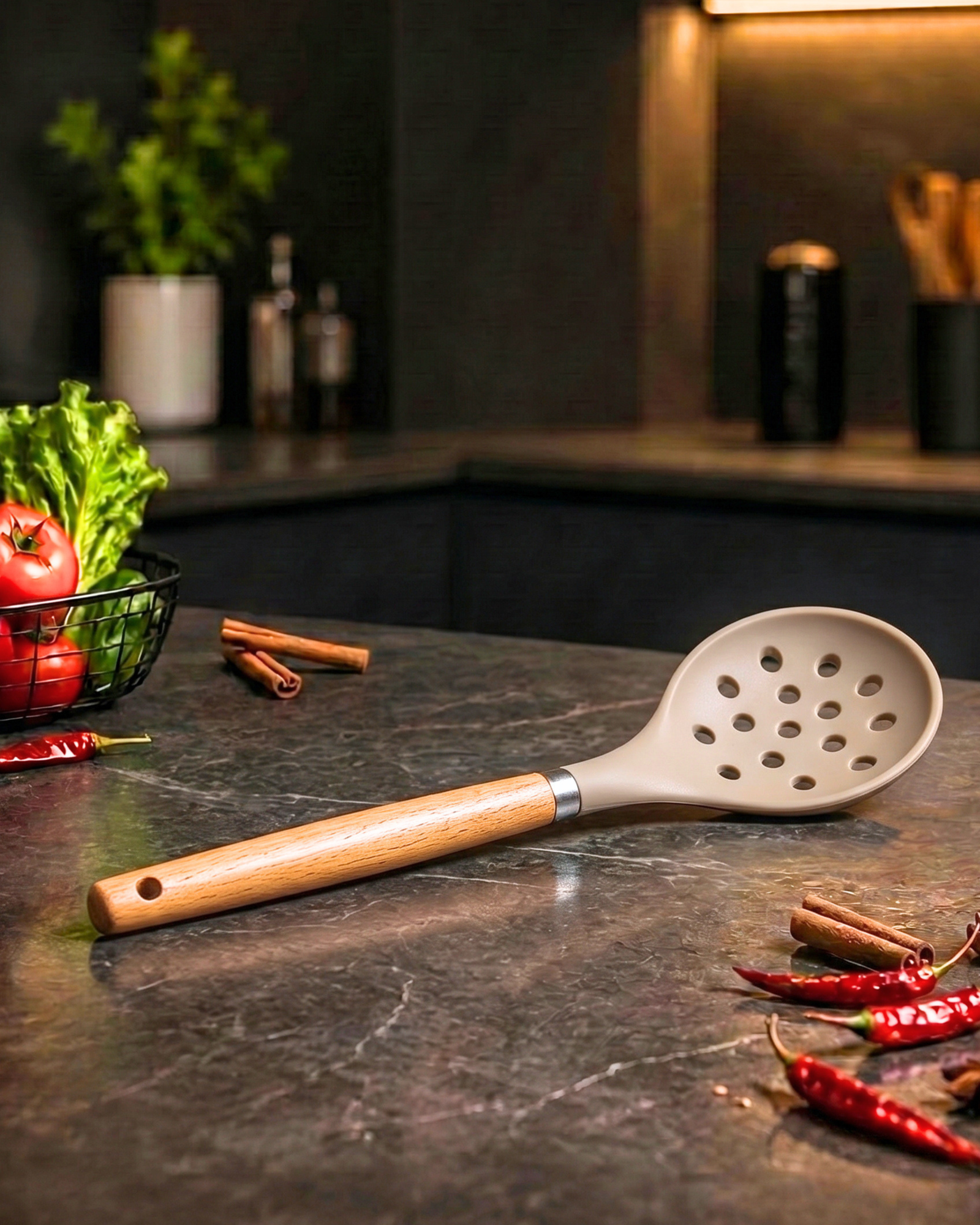 Skimmer Strainer Silicone Spoon