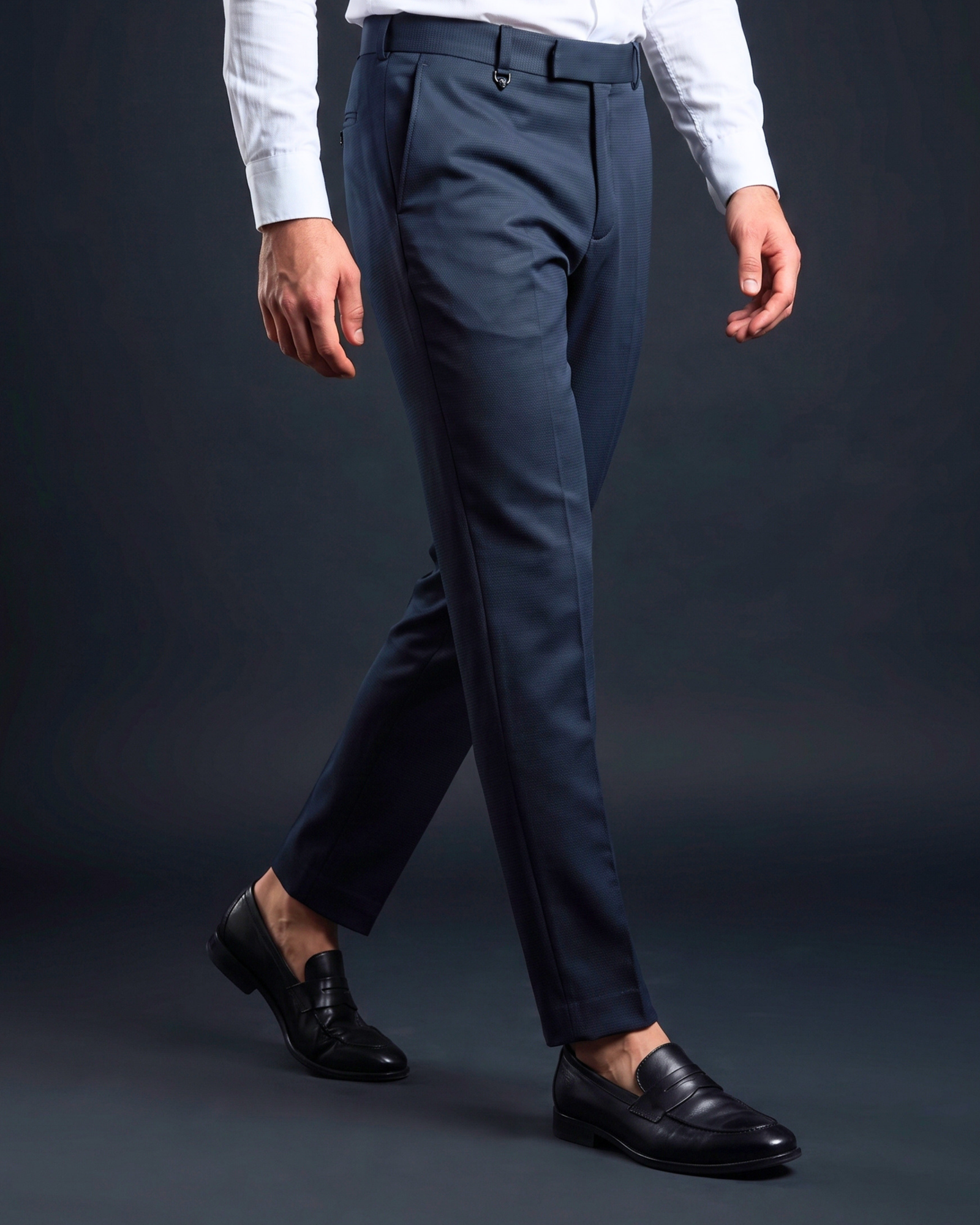 Dapper Cey Essential All-Day Formal Pants - Blue