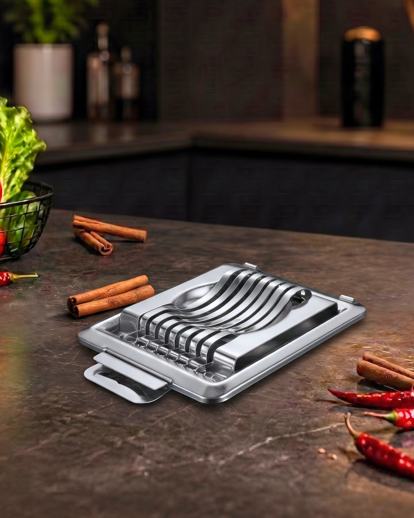 Stainless Steel Hard-Boiled Egg Slicer
