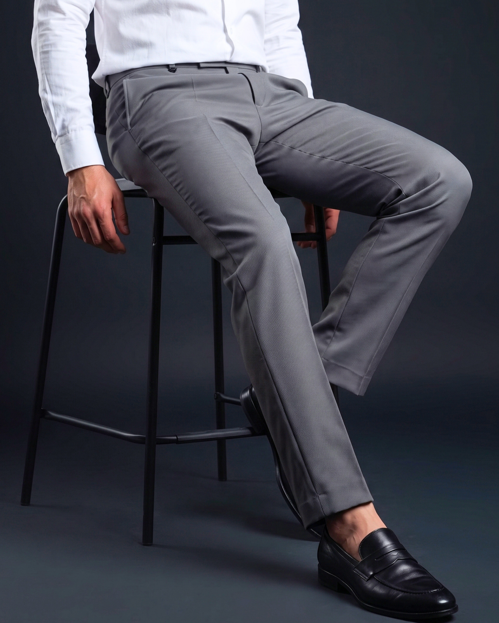 Dapper Cey Essential All-Day Formal Pants - Grey