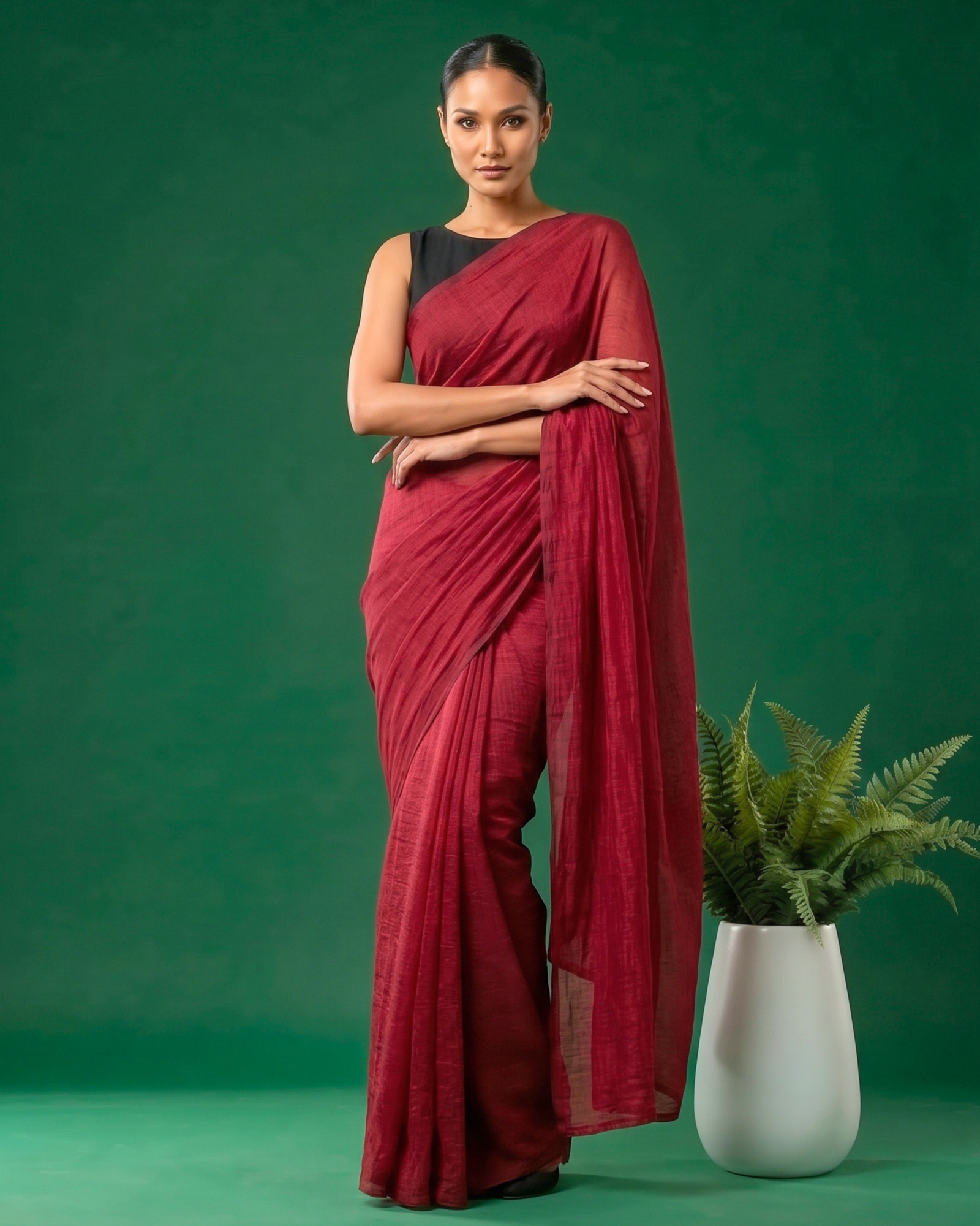 Pure Elegance Solid Daily Wear Saree