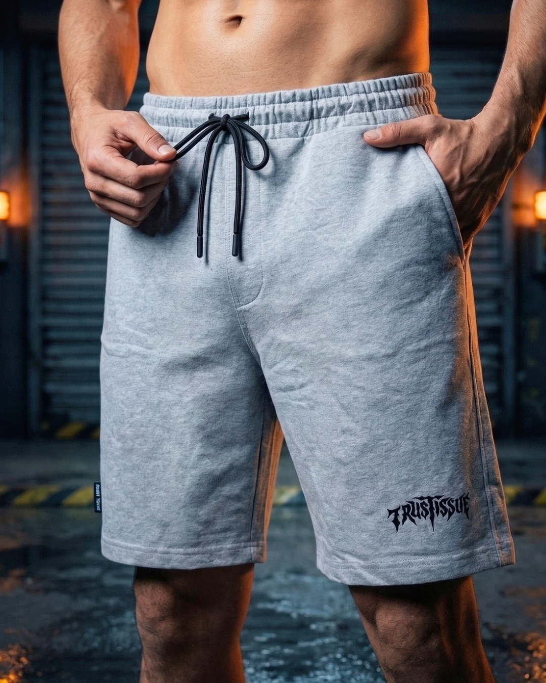 Men's Graphic Drawstring Fleece Casual Shorts